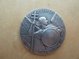 DA-019 Médaille Bronze (gravé Sur Tranche)Défense Contre La Tuberculose D'après ABEL FAIVRE - Croce Rossa