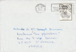 IRLANDE SEUL SUR LETTRE DE CORCAIGH POUR LA FRANCE 1990 - Brieven En Documenten