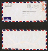 HONG KONG   Scott # 194 (PAIR) On COMMERCIAL AIRMAIL COVER To MONTREAL (8/NOV/1960) (OS-674) - Cartas & Documentos