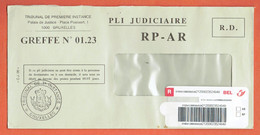 243P - Lettre Recommandé Pli Judiciaire - Tribunal 1ere Instance Bruxelles - Briefe U. Dokumente