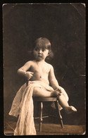 1926 Sweet GIRL FILLE Nude ART Sitting - Photo Postcard Studio 1919 - Ohne Zuordnung