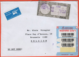 ISRAELE - ISRAEL - 2004 - 7,00 Postage Paid - Registered - Viaggiata Da Azor Per Brussels, Belgium - Covers & Documents