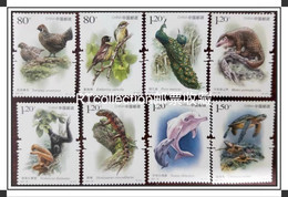 China 2021 Set National Key Protected Wild Animals Pangolin Lizard Reptitles Nature Fuana Bird Stamps MNH 2021-28 - Ongebruikt