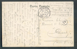 C.V Expédiée De THIENEN TIRLEMONT le 4-VIII-1914 (affr. 5c. Au Verso) Vers Gand (arrivée Le 5-8-1914) 'la Guerre Est Déc - Other & Unclassified