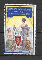 France Vignette Exposition Internationale Lyon Du 1/5 Au 1/11/1914   Oblitéré  B/TB   - Expositions Philatéliques