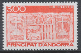 Andorre FR N°473 3f. Rouge/rouge Clair N** ZA473 - Unused Stamps