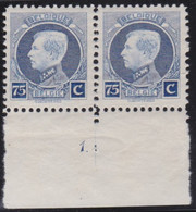 Belgie   .  OBP   .  213  Paar .  Planche 1   .     **   .     Postfris  . / .   Neuf SANS Charniére - 1921-1925 Small Montenez