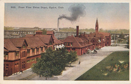 1153 – Ogden Utah – Front View Union Depot – Train Station – By H.H.T. Co. No. 5553 – VG Condition - Ogden
