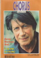 Magazine CHORUS N° 45 - 2003 - JACQUES DUTRONC - Jacques BREL - JEAN GUIDONI - ALDEBERT - DARAN - - Muziek