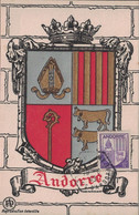 ANDORRE - BLASON - CARTE MAXIMUM - 10-6-1945. - Cartoline Maximum