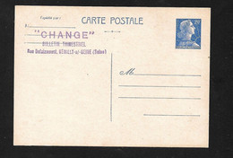 France   Entier N° 1011B  CP1  Cachet "Change"  Bulletin Trilmestriel Neuf  B/TB  Voir Scan   - 1955-1961 Marianne Van Muller