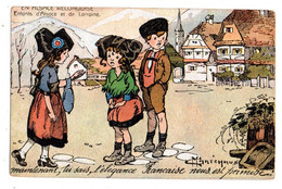 Illustrateur C .Marechaux --Alsace Reconquise--enfants-"Maintenant,..nous Est Permise..."...................à Saisir - Autres & Non Classés