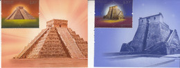 China 2022-5 The 50th Anniversary Of China-Mexico Diplomatic Relations Stamps The Pyramid 2v Imprint B - Nuovi