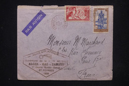 SOUDAN - Enveloppe De Bamako Pour Paris En 1938 Par 1er Vol Bamako / Europe ( Régie Air Afrique )-  L 117813 - Covers & Documents