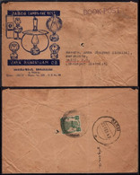 India 1949 Kgvi Stamped Advertisement Cover Of Lamps Vendor For Ernakulam To Solapur Bulb Double Print Error  (**) - Covers & Documents