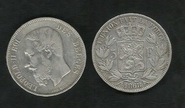 BELGIQUE . LEOPOLD II . 5 FRANCS 1868 . - 5 Frank