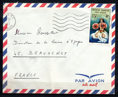 Col26 Polynésie  N° PA 7  Oblitéré Sur Lettre Papeete Tahiti 1967 - Lettres & Documents