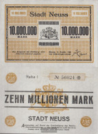 Neuss Inflationsgeld The City Neuss Used (III) 1923 10 One Million Mark - 10 Millionen Mark