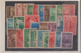 CUBA-LOT FOND DE COLLECTION TP ENTRE LES N° 267 & 302  OB- X- NSG  1941 - Collections, Lots & Séries