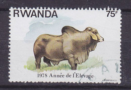 Rwanda 1978 Mi. 973   75 Fr Nationales Jahr Der Haustierzüchtung Buckelrind Anné De L'Elevage - Gebruikt