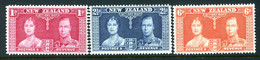 New Zealand 1937 KGVI Coronation Set HM (SG 599-601) - Unused Stamps