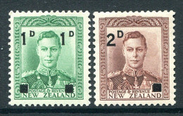 New Zealand 1941 KGVI Surcharges Set HM (SG 628-629) - Ongebruikt