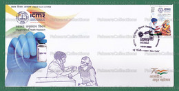 INDIA 2022 Inde Indien - ICMR COVID-19 VACCINIATION 1v FDC - CORONA PANDEMIC, Disease, Vaccine, Medical, Mask, Health - Unused Stamps