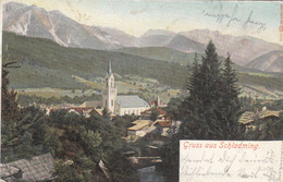 A9011) GRUSS Aus SCHLADMING - LITHO - Kirche Fluss - Häuser 1904 - Schladming