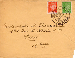 Enveloppe Locale Journée Du Timbre 19 Avril 1942 ANGOULEME - Storia Postale