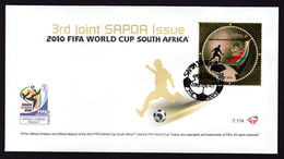 South Africa RSA 2010 First Day Cover FDC FIFA World Cup Football Game Soccer Sports Round Shape 3rd Joint Issue Stamps - Lettres & Documents