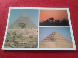 POSTKARTE POSTAL POST CARD DE EGIPTO EGYPT EGYPTE VISTAS VIEWS VUES LAS PIRÁMIDES ESFINGE THE SPHINX PYRAMIDS..AFRIQUE.. - Piramiden