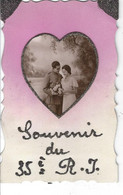 90 - BELFORT - T.Belle Carte Fantaisie " Souvenir Du 35ème R.I. " ( Lettre D'amour D'Etienne ) - Paillettes , Ajouti - Belfort – Siège De Belfort