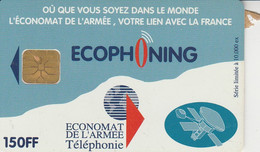 ECOPHONING  Satellite  BLEU   Luxe -  Cartes à Usage Militaire