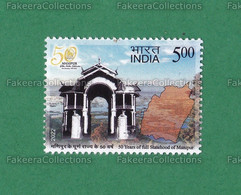 INDIA 2022 Inde Indien - MANIPUR : FULL STATEHOOD 50 YEARS 1v MNH ** - State Map - As Scan - Unused Stamps