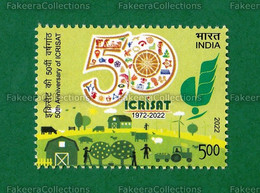 INDIA 2022 Inde Indien - ICRISAT 1v MNH ** - International Crop Research Institute Semi Arid Tropics, Windmill, Tractor - Unused Stamps