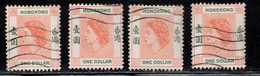 HONG KONG Scott # 194 Used X 4 - QEII - Usados