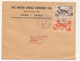 TOGO - Env En Tête "United Africa Company" LOME - 11/6/1957 - Affr 5F + 10F - Covers & Documents