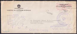 FM-141 CUBA LG2153 1961 PITNEY BOWES DIPLOMATIC COVER PERMISO 1029 MINREX EDUCATION SPECIAL CANCEL. - Vignettes D'affranchissement (Frama)