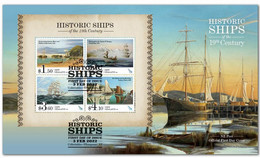 New Zealand *** 2022 Historic Ships Of The 19th Century , Ship, Transport, First Day Cover FDC  (**) - Storia Postale