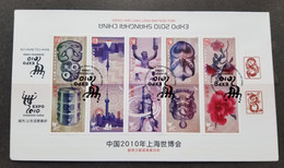 New Zealand Shanghai Expo 2010 Chinese Painting Flower Tower Jade China (stamp FDC) - Cartas & Documentos
