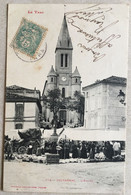 Salvagnac - L'église (avec Le Marché), Carte Précurseur, Circulée; Le Vieux Chateau - Salvagnac