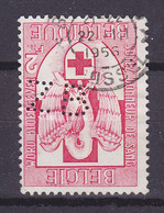 Belgium Perfin Perforé Lochung 'ZB' 1956 Mi. 1035, Blutspenden Blood Donor Donor Du Sang Red Cross Croix Rouge (2 Scans) - 1951-..