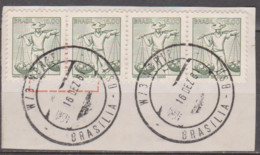 Brasil -1-4-1978 -  Papel Couchê  Fosforescente Sem Filigrana 15,00, Verde Cinza (TIRA EM SOBSCRITO) (o)  RHM Nº 598 - Gebraucht