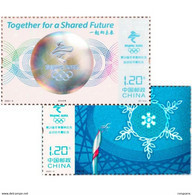 2022-4 China The Opening Memorial Of The BEIJING WINTER OLYMPIC Game Stamp 2V - Nuovi