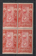 SPM - 1932-33 - N°Yv. 150 - Carte 90c Rouge - Bloc De 4 - Neuf Luxe ** / MNH / Postfrisch - Unused Stamps