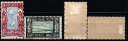 ST. PIERRE & MIQUELON - 1932 - Map And Fisherman, Lighthouse And Fish - MH - Unused Stamps
