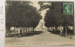 Cpa De 1908, Angoulême Vers Le Monument Carnot, éd LL N°16, Charente 16 - Angouleme