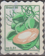 Brasil 01-1998-Série Frutas Pinha-Maçã-Coco...(Novas Frutas Percê Em Ondas De 1mm) 0,51, Coco  (o)  RHM Nº 756 - Gebruikt