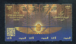 EGYPT 2021 THE PHARAOHS GOLDEN PARADE 3 STAMPS IN MINT MNH (**) - Used Stamps