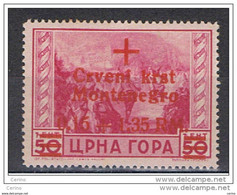 MONTENEGRO - OCCUPAZ. TEDESCA:  1944  P.A. SOPRASTAMPATO  -  0,15 + 1,35 Rm./50 C. ROSA  N. -  SASS. 22 - Occ. Allemande: Montenegro